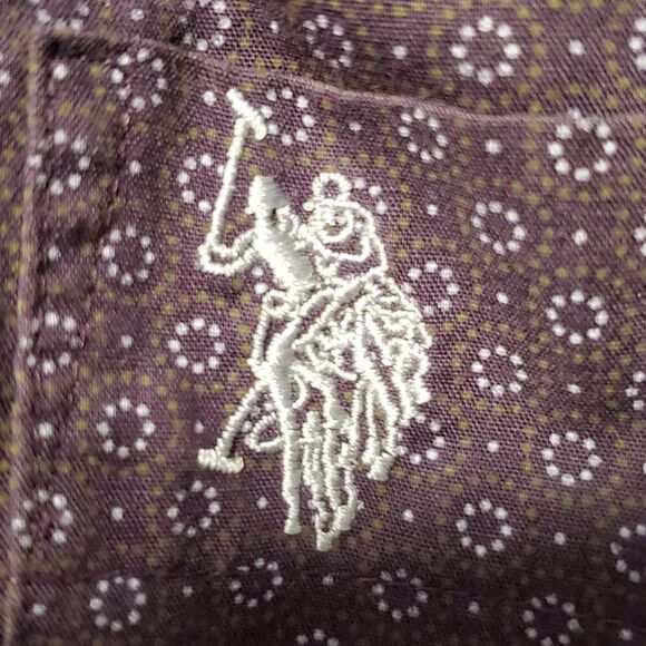 Us Polo Association Purple Slim Fit Button Up Shirt - Picture 4 of 6